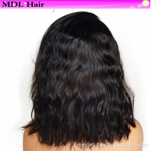Lace Front Wig Human Hair Brazilian Lace With Baby Hair, Natural Black Swiss Lace Natural Wave Wigs